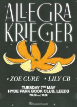 Allegra Krieger @ Hyde Park Book Club + Zoe Cure + Lily CB on Tuesday 7th May 2024