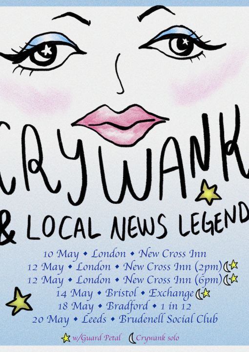 Crywank  Local News Legend  Guests on Monday 20th May 2024