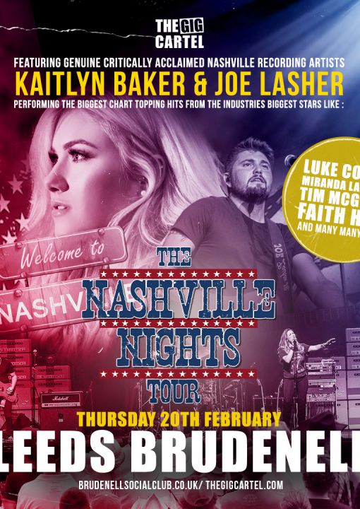 Nashville Nights Performing Hits From Luke Combs Miranda Lambert Tim Mcgraw  MORE on Thursday 20th February 2025