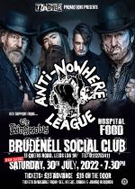 Anti-Nowhere League + Kingcrows + Hospital Food on Saturday 30th July 2022