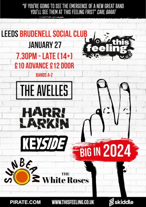 Big In 2024 The Avelles  Harri Larkin  Keyside  Sunbeam  The White Roses on Saturday 27th January 2024