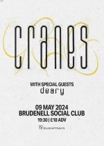 Cranes + Deary on Thursday 9th May 2024