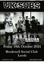 UK Subs + Guitar Gangsters on Friday 18th October 2024