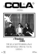 Cola  + Treeboy & Arc on Thursday 1st September 2022